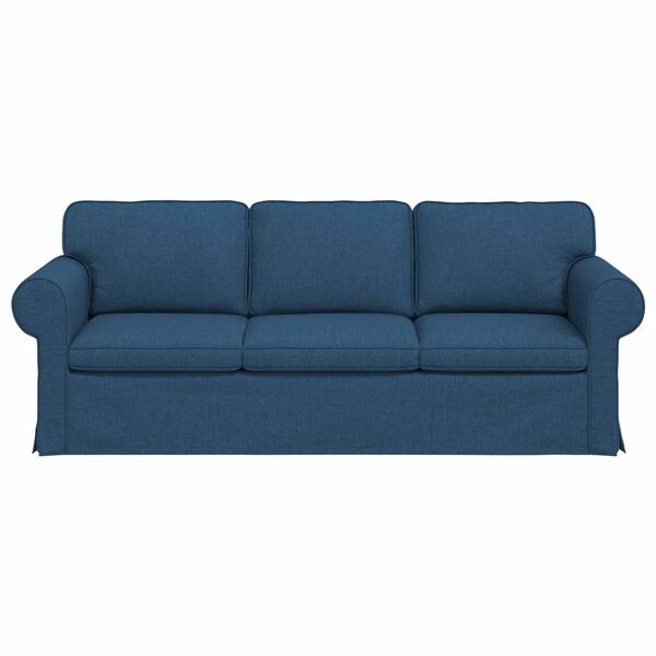 vidaXL Sofa Mėlyna 215 x 82 x 80 cm audinys
