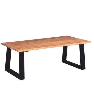 vidaXL Kavos staliukas, masyvi akacijos mediena, 110x60x40 cm