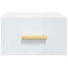 vidaXL Prie sienos montuojama naktinė spintelė, balta, 35x35x20cm