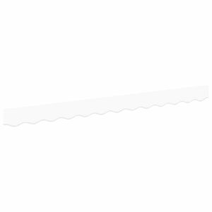 vidaXL Markizės apdailė Balta 230 x 20 cm Drobė