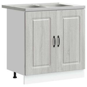 vidaXL Virtuvės spintelė Kalmar Pilkas Sonoma 80 x 46 x 81,5 cm