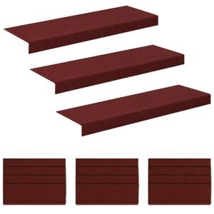 vidaXL Laiptų kilimėliai 15 vnt. 65 x 21 x 4 cm Vy&scaron;ninė Poliesteris