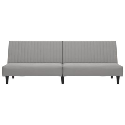 vidaXL Dvivietė sofa-lova, šviesiai pilkos spalvos, aksomas