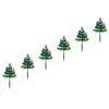 vidaXL Tako dekoracijos Kalėdų eglutės, 6vnt., 45cm, PVC, su LED