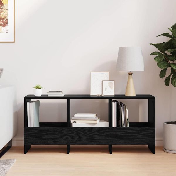 vidaXL Žurnalų stovas Juodas ąžuolas 102 x 30 x 45 cm