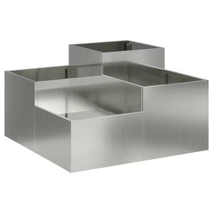 vidaXL Sodo vazonas Sidabro 80 x 80 x 48 cm Galvanizuotas plienas