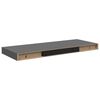 vidaXL Pakabinama sieninė lentyna, pilka, 60x23,5x3,8cm, MDF, blizgi