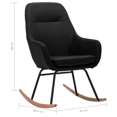 vidaXL Supama kėdė, juodos spalvos, audinys