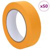 vidaXL Dažytojo maskavimo juostos 50 pcs Geltona 30mm x 50m Popierius