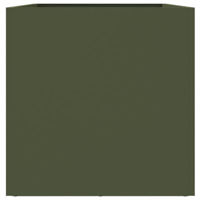 vidaXL Lovelis, alyvuogių žalias, 62x30x29cm, šaltai valcuotas plienas