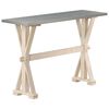 vidaXL Konsolinis staliukas su cinkuotu stalvir&scaron;iu, 118x35x76cm, mango