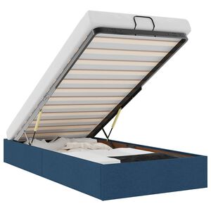 vidaXL Osmanų lovos rėmas be čiužinio, mėlynas, 80x200cm, audinys
