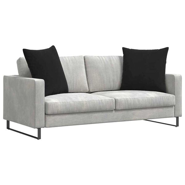 vidaXL Sofa Pagalvės 2 pcs Juoda 80 x 80 cm Kordūrinis audinys