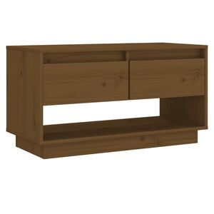 vidaXL Televizoriaus spintelė, medaus ruda, 74x34x40cm, pu&scaron;is
