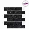 vidaXL Metro plytelė 20 pcs Juodas marmuras 30,5 x 30,5 cm
