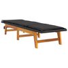 vidaXL Saulės gultas su staliuku, poliratanas ir akacijos masyvas