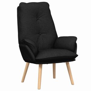 vidaXL krėslas Juoda 69 x 74 x 93 cm Audinys ir Fanera