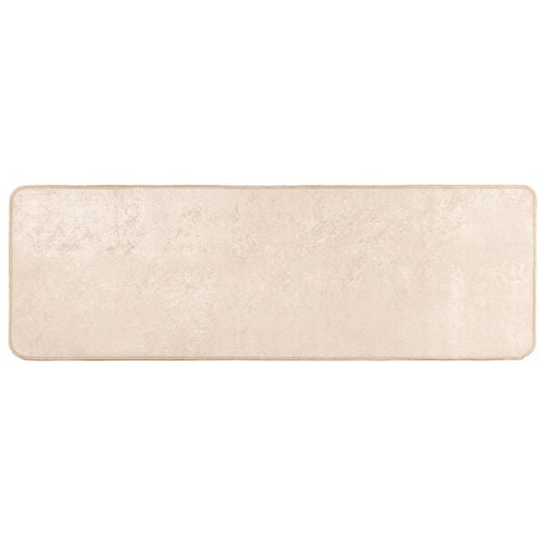 vidaXL Kilimas Spauda Kreminė 100 x 50 cm Poliesteris ir PVC