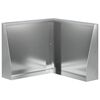 vidaXL Sienelė 50 x 50 x 50 cm Galvanizuotas plienas Sidabrinė