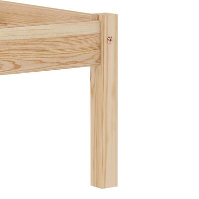 vidaXL Lovos rėmas, 90x200 cm, pušies medienos masyvas