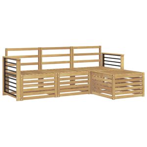 vidaXL Lauko sofos komplektas 4 vnt. 4 vietos Balta