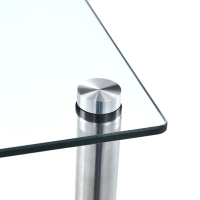 vidaXL Lentyna, 5 aukštų, permatoma, 40x40x130cm, grūdintas stiklas