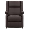 vidaXL Masažinis krėslas, rudos spalvos, tikra oda