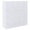 vidaXL Storage Cube Organizer su 16 kubelių ir pakabinamų strypų PP
