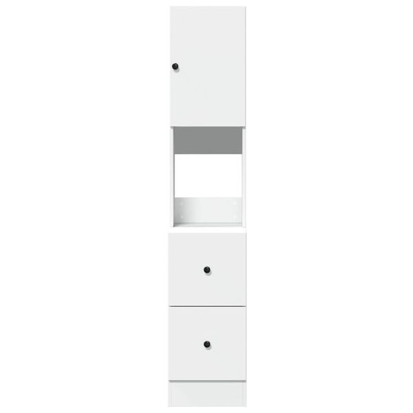 vidaXL Virtuvės spintelė, balta, 35x50x180cm, apdirbta mediena