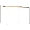 vidaXL Pavėsinė, smėlio spalvos, 3x3m, audinys ir plienas, 180g/m&sup2;
