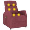 vidaXL Elektrinis masažinis krėslas, raudonojo vyno spalvos, audinys