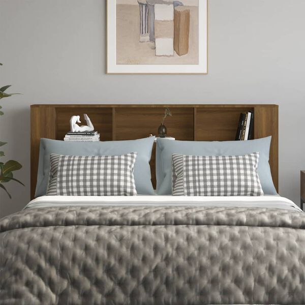 vidaXL Galvūgalis-spintelė, rudos ąžuolo spalvos, 180x18,5x104,5cm