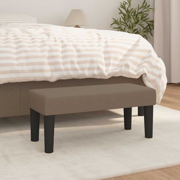 vidaXL Suoliukas, taupe spalvos, 70x30x30cm, audinys