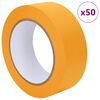 vidaXL Dažytojo maskavimo juostos 50 pcs Geltona 38mm x 50m Popierius