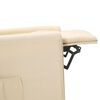 vidaXL Masažinis krėslas, kreminės spalvos, audinys