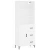 vidaXL Komoda, baltos spalvos, 69,5x34x180cm, apdirbta mediena