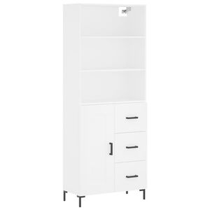 vidaXL Komoda, baltos spalvos, 69,5x34x180cm, apdirbta mediena