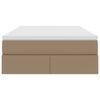 vidaXL Lova su daiktų laikymo vieta ir čiužiniu Kapučino 120 x 190 cm