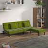 vidaXL Dvivietė sofa-lova su pagalvėmis ir pakoja, žalia, aksomas