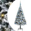 vidaXL Dirbtinė Kalėdų eglutė Balta 150 cm PVC ir Plienas ir Plastikas