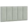 vidaXL Galvūgalio pagalvėlė Hanko, &scaron;viesiai pilka, 100 cm, aksomas