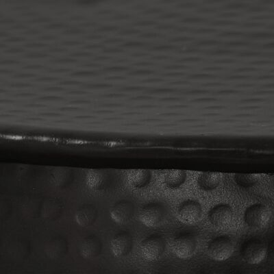 vidaXL Kavos staliukas, juodos sp., 70x30cm, kaltas aliuminis