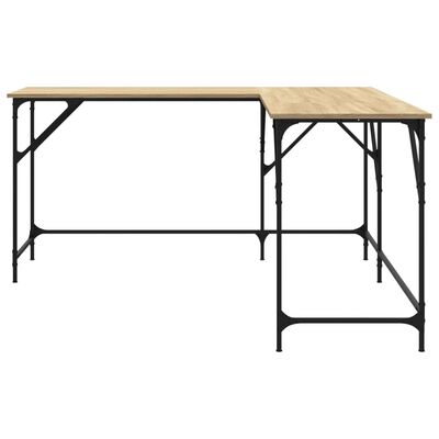vidaXL Rašomasis stalas, ąžuolo, 149x149x75cm, apdirbta mediena