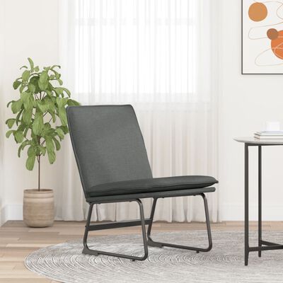 vidaXL Poilsio kėdė, tamsiai pilkos spalvos, 52x75x76cm, audinys