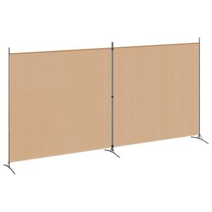 vidaXL 2-Skyrių Kambario Separatorius Smėlio 348 x 180 cm Audinys