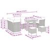 vidaXL Sodo Sofų Rinkinys 10 pcs smėlio ir šviesiai pilkos spalvos