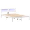 vidaXL Lovos rėmas Balta 120 x 200 cm Kietos pu&scaron;ies mediena