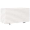 vidaXL Sodo lovelis, baltas, 90x40x49,5cm, pu&scaron;ies medienos masyvas