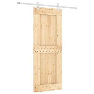 vidaXL Slankios durys Natūrali ir Balta 80 x 210 cm