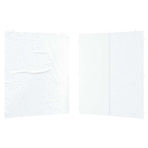 vidaXL &Scaron;ventinės palapinės &scaron;oninė siena 2 vnt. 200 x 195 cm Balta